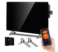 Convecteur électrique en verre Chauffage en verre cristal Chauffage électrique Radiateur électrique WiFi LED avec télécommande 600W