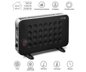 Convecteur soufflant design électrique monophasé noir TCH 25 E - TROTEC - 1410000521