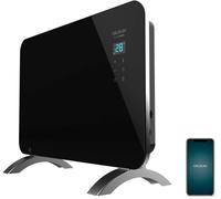 Convecteur verre Wi-Fi noir 1000 W salle de bain