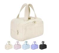 Convely Toiletry Bag, 2025 Upgraded Convely Travel Bag 4-in-1 Travel Organizer, Smart compart ments for Wet & Dry Items, Multi-Functional Waterproof Toiletry Organizer with Handle. (Beige)