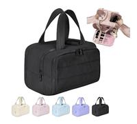 Convely Toiletry Bag, 2025 Upgraded Convely Travel Bag 4-in-1 Travel Organizer, Smart compart ments for Wet & Dry Items, Multi-Functional Waterproof Toiletry Organizer with Handle. (Black)