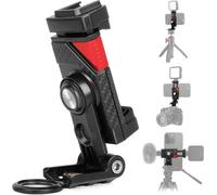 Convenient 360º Rotation Tripod Stand for Mobile Phone with Cold Shoe Suppor 1/4 Inch Thread Compatible with iPhone Galaxy Huawei Xiaomi for Live Streaming Vogging