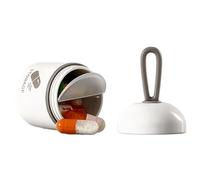 Convenient Pill Organizer, Portable Medicine Planner, Cod Liver Oil, Easy To Use Pill Box for Seniors, Elderly, Travel Friendly, 1.38x1.85 Inches, White