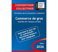 Convention collective du commerce de gros - IDCC 573 - JO 3044: Synthèse de la convention collective