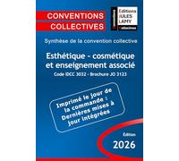 Convention collective esthétique - cosmétique et enseignement associé - IDCC 3032 - JO 3123: Synthèse de la convention collective