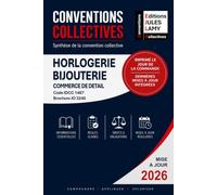 Convention collective horlogerie-bijouterie : commerce de détail - IDCC 1487 - JO 3240: Synthèse de la convention collective