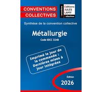 Convention collective nationale de la métallurgie - IDCC 3248: Synthèse de la convention collective