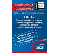 Convention collective SYNTEC bureaux d'études techniques, cabinets d'ingénieurs conseils - IDCC 1486 - JO 3018: Synthèse de la convention collective