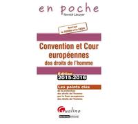 En Poche - Convention et Cour européenne des droits de l'homme (CEDH) 2015-2016