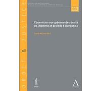 Convention européenne des droits de l'homme et droit de l'entreprise L'influence des droits de l'homme dans les affaires - MILANO L. - Anthemis - broché - Etude