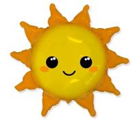 CONVER PARTY, Ballons Anniversaire, Soleil, Ballons pour soirées à thème, Sun Party, été et toute célébration, adaptés à l'hélium et à l'air, 73 x 73 cm, 1 ballon