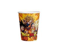 CONVER PARTY - Dragon Ball Cups - Décoration Anniversaire - Articles pour Décorer Fêtes et Célébrations - 8 Unités - 250 Ml