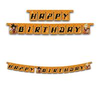 CONVER PARTY - Dragon Ball Guirlande - Guirlande Joyeux Anniversaire - Décoration d'anniversaire - Fêtes d'enfants, anniversaires et célébrations - Fournitures de fête - 1 unité