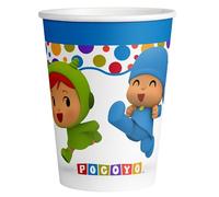 CONVER PARTY - Gobelets Pocoyo & Nina - Décoration d'anniversaire Pocoyo - Articles pour la décoration des fêtes et des célébrations - 8 unités - 250 Ml