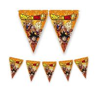 CONVER Party - Guirlande Dragon Ball - Guirlande Joyeux Anniversaire - Décoration d'anniversaire - Fêtes d'enfants, Anniversaires et célébrations - Fournitures de fête - 1 unité