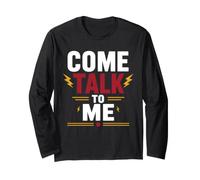Conversation Funny Introvert Quote Extrovert Come Talk to Me Manche Longue