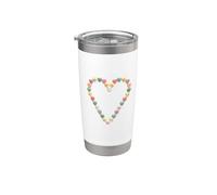 Conversation Hearts Candy Heart Gobelet isotherme en acier inoxydable double paroi