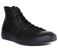 Converse 135251 Ct As Hi Noir Mono Cuir Femmes Trainer En Noir UK 3 - 13