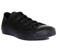 Converse 135253 Ct En Bas En Cuir Pour Hommes Unisexe En Noir Uk 3 - 13