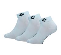 Converse 3 Paires Chaussettes Quarter - Soutien Voûte Plantaire - Polyester - Unisexe (Blanc, 43-46)