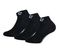 Converse 3 Paires Chaussettes Quarter - Soutien Voûte Plantaire - Polyester - Unisexe (Noir, 35-38)