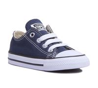 CONVERSE 7J237 Ox Coeur Classique Basse Chaussures Unisexe Marine Enfant UK 4 -