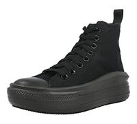 CONVERSE Chuck Taylor All Star Move Platform Sneaker, Black Black Black DK Smoke Grey, 35.5 EU