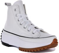 Converse A04292C Run Star Hike Cuir Unisexe Trainer En Noir Blanc UK 3-10