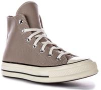 CONVERSE A04579C Chuck 70s Haut En Cuir Gris Baskets Taille UK 4 - 11