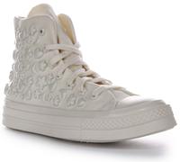 Converse A06434C Chuck 70 Hi 3D Charms Années 90 Femme Baskets Blanches UK 4-8