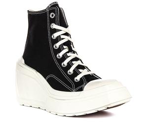 Converse A06478C Hi Lace Up Wedge Femmes Trainer En Noir Et Blanc EU 36-42