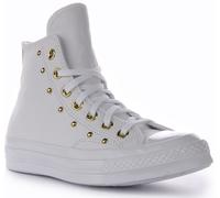 Converse A06808C ChuckTop Cuir Femmes Trainer Chaussure En Blanc Or UK 4-8