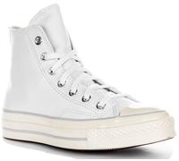 CONVERSE A07201C Chuck 70 Haut Chaussure Cuir Blanc Unisexe Baskets UK 4 - 6