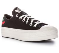 Converse A08862C Chuck Taylor Lift Low Plateforme Cerises Noires Femmes UK 4 - 7
