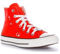 CONVERSE A09117C Chuck Tailleur Y2K Silicone Haut Coeur Rouge Femmes UK 3 - 8