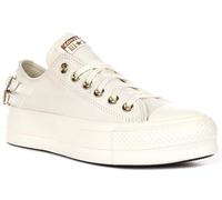 Converse A11866C Ct As Lift Platform Buckle Baskets pour femme, Blanc/doré, 8