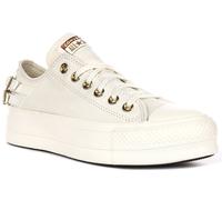 Converse A11866C Ct Plateforme Boucle Femme En Blanc Or UK 3 - 7