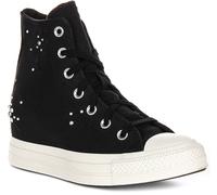 Converse A12514C Classique Hi Wedge Plateforme Femme Noir Blanc UK 3 - 8
