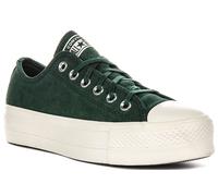 Converse A15533C Chuck Taylor Lift Lace Up Femme Sneakers En Vert UK 3 - 8