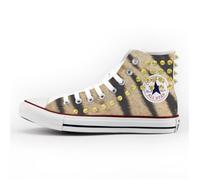 Converse All Star Personnalisé Imprimés et Clouté - chaussures à la main - produit Italien - tiger 32