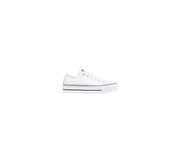 Converse - Baskets à plateforme en cuir avec semelle épaisse - Femme - Chaussures - Blanc - Taille: 41 EU