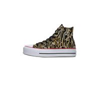 CONVERSE Baskets hautes 'Ctas' bleu fumé / jaune / jaune pastel / noir, Taille 42
