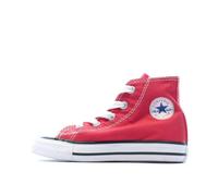 Converse Baskets montantes bébé en toile rouge - Lacets blancs unisexe (taillent grand) 23
