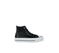 Converse - Baskets Montantes en Cuir à Plateforme - Femme - Chaussures - Noir - Taille: 35 EU