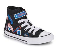 Baskets montantes enfant filles Converse CHUCK TAYLOR ALL STAR EASY-ON STICKERS Noir 27