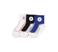 CONVERSE Chaussettes bleu / melon / noir / blanc, Taille 16-17