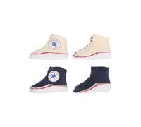 CONVERSE Chaussettes 'Chuck Taylor' crème / bleu / bleu marine / blanc, Taille 0-6M