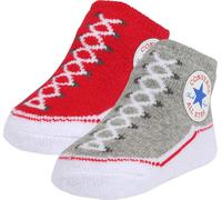 CONVERSE Chaussettes 'Chuck Taylor' gris / mélange de couleurs / rouge, Taille 17-20