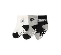 CONVERSE Chaussettes gris chiné / noir / blanc, Taille 17-20