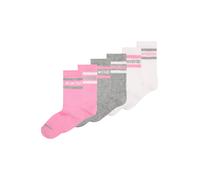CONVERSE Chaussettes gris chiné / rose / blanc, Taille 5-7Y